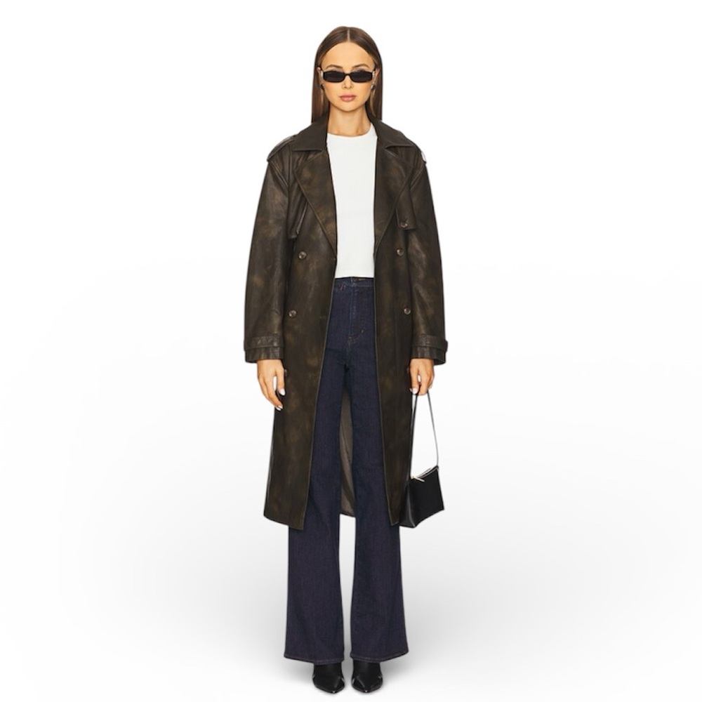 Veronica Beard Crosbie Indigo Rinse High-Rise Wide-Leg Trousers Jeans 28 Dark - Picture 11 of 12